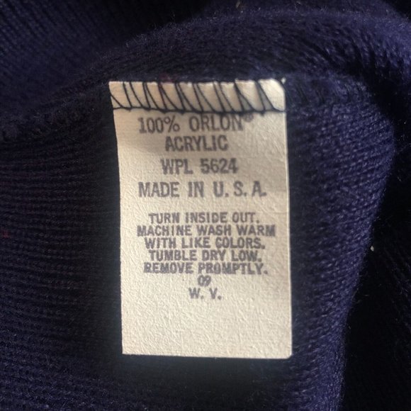 Vintage Deadstock Rare Navy Pine State Buick Motorsports V-Neck Sweater Size XL - Picture 6 of 14
